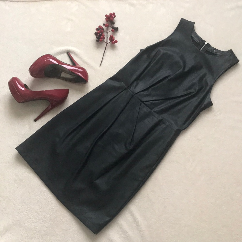 AX faux leather black dress!